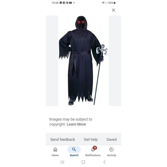 Fun world men's extra large fade in out unknown phantom costume - Picture 1 of 2